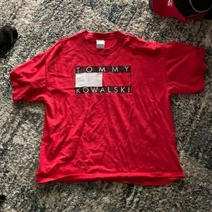 Vintage Tommy Hilfiger Parody Shirt Tommy Kowalski Shirt Size XL Tommy Flag